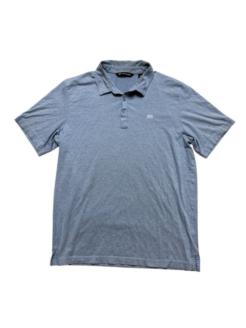 TravisMathew Polo Shirt Blue Pima Cotton Blend Golf Casual Mens L